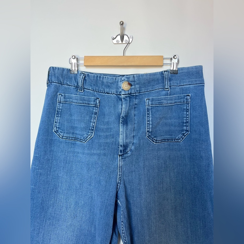 Maeve The Colette Crop High-Rise‎ Wide-Leg Jeans Approx Size 34 - Picture 5 of 16